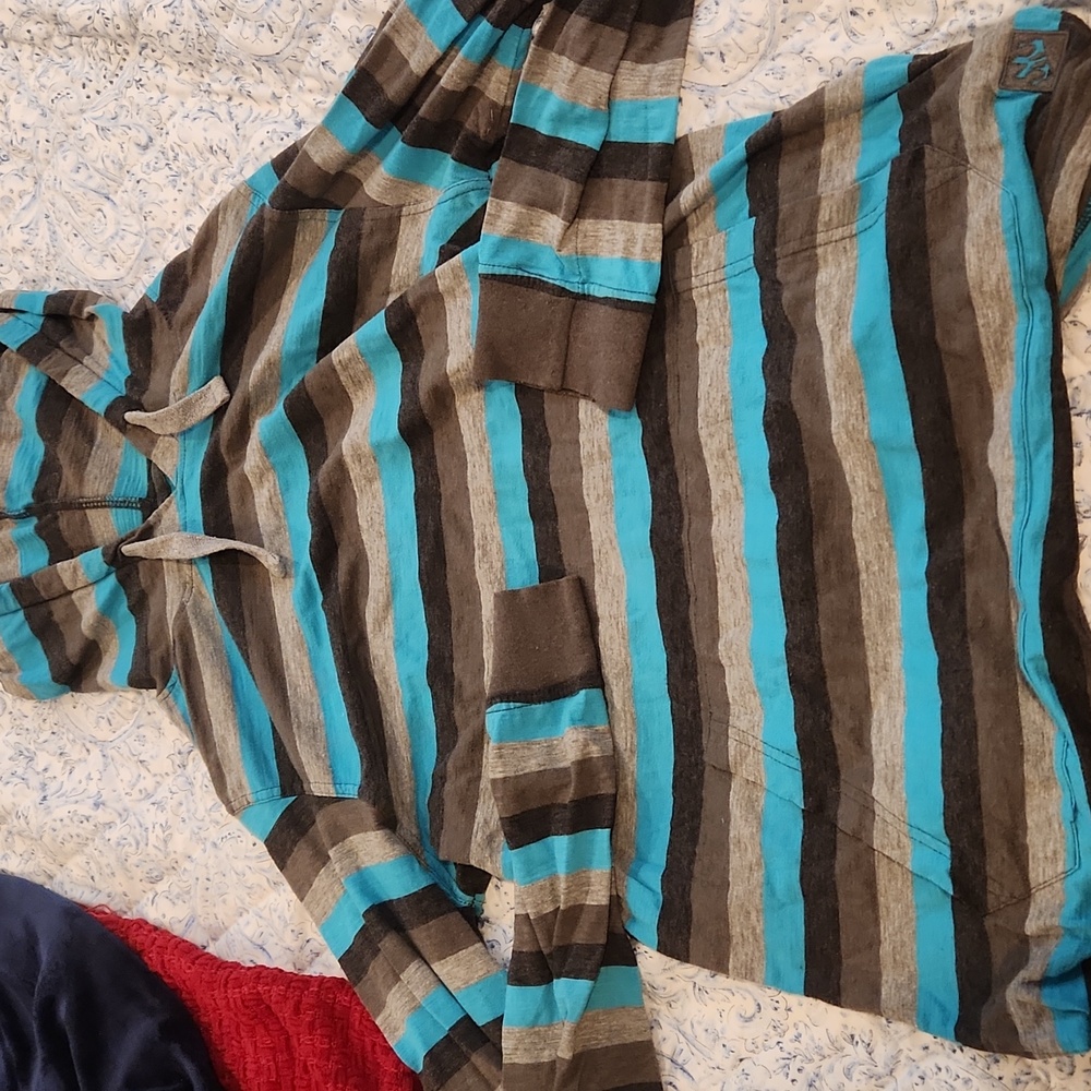 Mens Micros striped hoodie